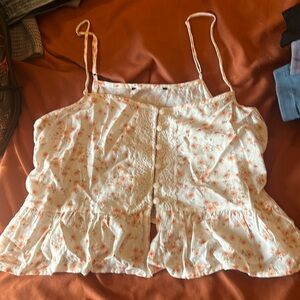 White floral tank